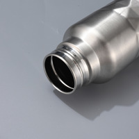 Bouteille d'eau de sport à large ouverture en acier inoxydable monocouche de haute qualité pour une utilisation en extérieur et en voiture, style classique