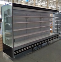 Vente chaude refroidisseur utiliser vitrine murale multi-pont ouvert refroidisseur affichage vertical rideau d'air congélateur pour fruits frais