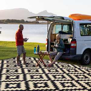 Tapis d'annexe de <span class=keywords><strong>caravane</strong></span> personnalisé en <span class=keywords><strong>plastique</strong></span> recyclé tapis en polypropylène imperméable tapis de paille tapis de camping-car tapis de patio extérieur - Product Image 5