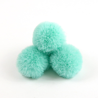 Porte-clés en forme de boule, pompons colorés en vrac, décoration de Noël, pompons en fourrure moelleuse, super doux, pour ameublement automobile, 50 pièces/sac