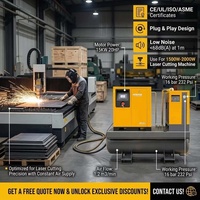 Compresseur d'air 7,5 kW 10 CV 55 kW 37 kW 22 kW 15 kW 16 bars Compresseur d'air 10 bars Compresseur à vis industriel avec sécheur