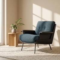 Promotion Chaise individuelle en similicuir OEM, fauteuil de loisirs rembourré en mousse haute densité, vente en gros d'usine, mobilier de maison