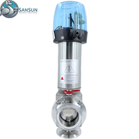 Systèmes de refroidissement liquide pour centres de données, vanne papillon pneumatique en acier inoxydable à trois colliers avec C-TOP