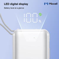 Batteries externes portables Miccell Wholesale 45W 10000mAh à charge rapide avec emballage et câble de charge rapide Type-C