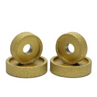 Meule diamantée brasée résistante à l'usure, à profil concave unique, à liaison métallique, pour meuleuse d'angle, à grain grossier, pour moulage