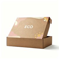Boîte d'expédition en carton ondulé imprimée sur mesure, matériau biodégradable, utilisée pour l'emballage alimentaire