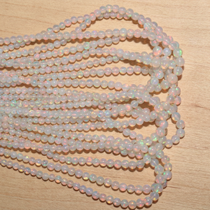 Perles d'Opale de Haute Qualité en Gros 5MM-10MM 3AAA Opale Naturelle Blanche Ronde Taille Brillant pour la Fabrication de Bijoux - Product Image 5