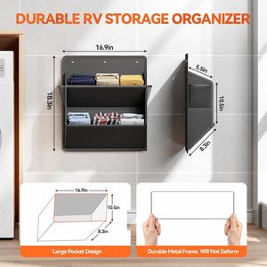 <b>Shoe</b> <b>Storage</b> with Sticky Adhesive Tape <b>Shoe</b> Rack Wall Hanging <b>Shoe</b> Organizer with Large Deep Pockets for Camper - Product Image 2