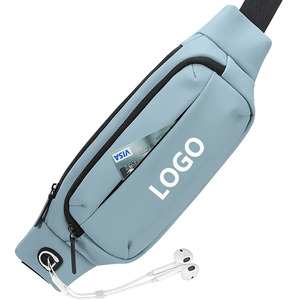 <span class=keywords><strong>Riñonera</strong></span> de pecho para hombre, bolso de pecho de gran capacidad, para viaje, deporte, correr, <span class=keywords><strong>riñonera</strong></span> <span class=keywords><strong>negra</strong></span> con 4 bolsillos y cremallera - Product Image 1