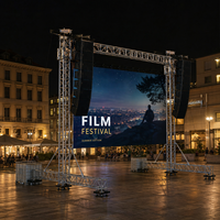 Support d'écran pliable en alliage d'aluminium, structure modulaire portable et durable pour événements en plein air
