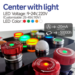 WINDOO 25A 22mm sélecteur interrupteur à bouton-poussoir rotatif deux ou trois vitesses 3 positions interrupteur à bouton autobloquant LED lumière rouge - Product Image 4