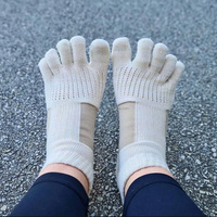 Chaussettes Tabi à cinq doigts, respirantes, douces, à large paume, personnalisables