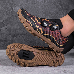 <span class=keywords><strong>Chaussures</strong></span> de VTT tout-terrain à texture serpent, avec double boucle rotative, pour le cyclisme sur gravier, avec emplacements pour clips - Product Image 2