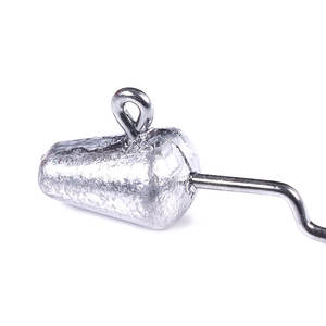 Goupille de serrure à ressort en acier de carbone, tête de plomb, hameçon de sécurité pour Swimbait, manivelle, 5 pièces/sac - Product Image 2