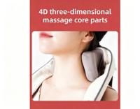 Masseur de cou et d'épaules mécanique 3D avec chaleur - Rechargeable sans fil, deux modes de port pour la maison/le bureau