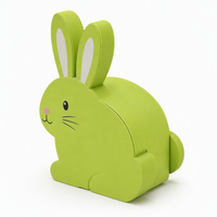Boîte cadeau en forme de lapin de Pâques, logo personnalisé, finition mate, pour chocolats et bonbons, emballage cadeau de fêtes, vente en gros, directement de l'usine