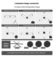 2 pieds 3 pieds 4 pieds 5 pieds 20w 30w 40w 60w luminaire à latte linéaire à LED à haute luminosité lampe de bureau à LED en aluminium à montage suspendu