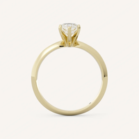 Bague de fiançailles en or massif 10k 14k 18k avec diamant de laboratoire créé certifié IGI VVS CVD HPHT, 0,5-3 carats