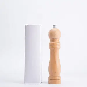 Desain Baru Botol Bumbu Merica Hitam Manual Kayu Set untuk Peralatan Dapur