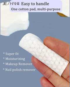 Bantalan katun Viscose 100% 60gsm, ramah lingkungan, bantalan penghilang riasan sekali pakai, bantalan Toner <span class=keywords><strong>Gel</strong></span> kosmetik OEM untuk produk kecantikan wajah - Product Image 4