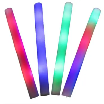 Angepasst logo led schaum stick mehrfarbige led schaum baton glow stick