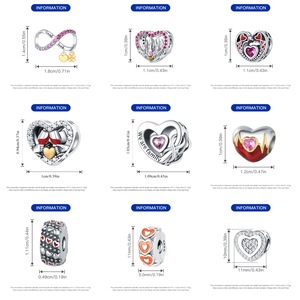 Dijes <span class=keywords><strong>de</strong></span> Plata 925, Éxito <span class=keywords><strong>de</strong></span> Ventas en Tiktok, Corazón Clásico, Amor, Rosa, Flor, Regalo para el Día <span class=keywords><strong>de</strong></span> San Valentín, Joyería <span class=keywords><strong>de</strong></span> Moda para Bodas y Fiestas - Product Image 6