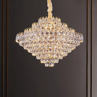 Nouveau lustre en cristal haut de gamme pour salon et salle à manger, protection oculaire, style français, luxe, grand lustre de hall haut de gamme