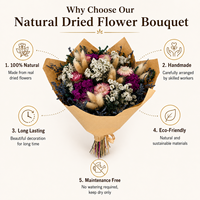 Bouquet de fleurs séchées mixtes botaniques, arrangement floral préservé fait main pour la décoration de la maison et de mariage, vente en gros