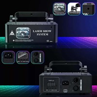Projecteur laser 3D DJ RGB avec animation, effets sonores DMX512, barre de balayage à faisceau lumineux pour mariages et boîtes de nuit