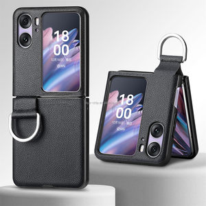 Lederen Veiligheid Premium Boek Nieuw Model Shell Kickstand Sublimatie Schokbestendig Mobiele Cover Ring Telefoon Hoesje Voor Oppo Vind N2 Flip