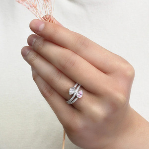 Anello a strati a goccia per donna, gioiello da dito alla moda in stile coreano - Product Image 6