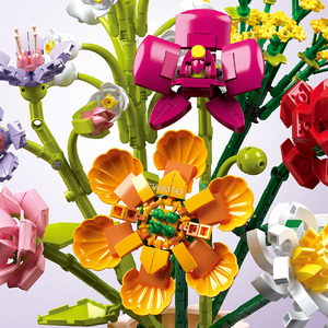 Hot Sale <strong>Building</strong> Blocks Flower Bouquet <strong>Set</strong> with Vase Decoration Artificial Flowers <strong>Set</strong> <strong>Building</strong> Toys - Product Image 4
