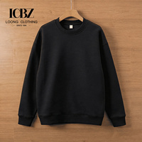 Sweat-shirt col rond pour homme OEM en coton épais, imprimé numérique, couleur unie, haut de gamme, décontracté, printemps-automne