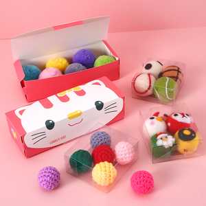 Jouets pour chats en feutre de laine, très demandés pour Noël, silencieux et interactifs, avec des motifs artisanaux pour les fêtes, pour chats d'intérieur - Product Image 4