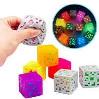 Blocs de construction lumineux colorés en TPR de 3,5 cm, blocs de construction souples et légers pour filles, anti-stress, à presser, légers, sans liquide, sans gel