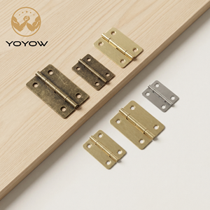 Bisagra decorativa de metal de bronce antiguo, mini, plana, de extremo abierto, de 180 grados, para caja de regalo de madera, joyero, dormitorio de villa - Product Image 1