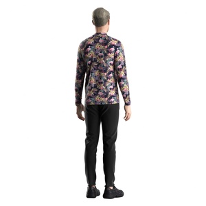 Camiseta de poliéster para sublimación al por mayor, sudadera con capucha de manga larga, polo con cremallera para hombre, camiseta con cuello de papel. - Product Image 6