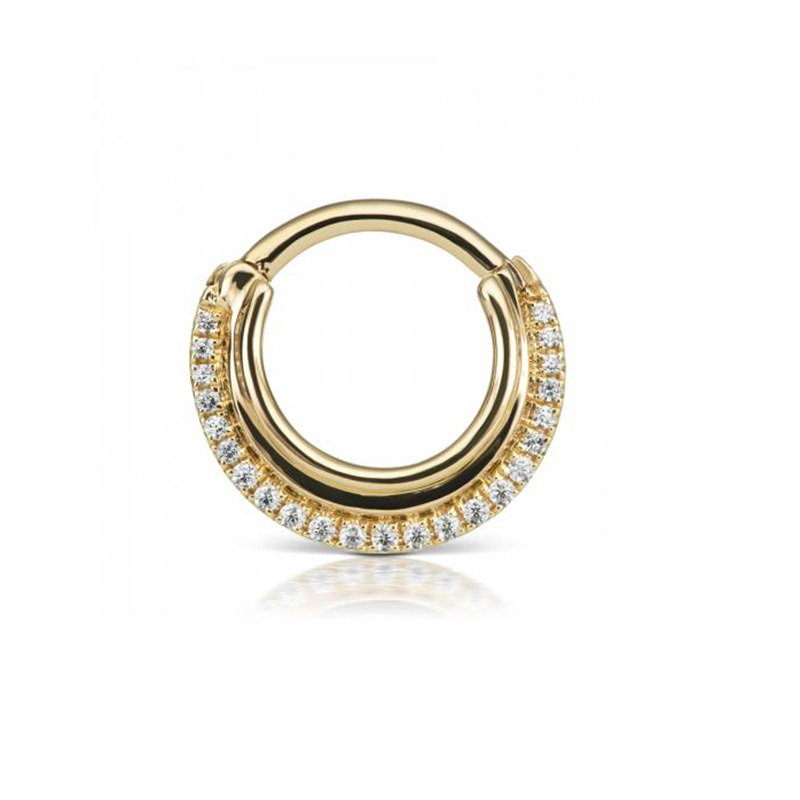 Factory Custom Fashion Round Inlaid Pierced