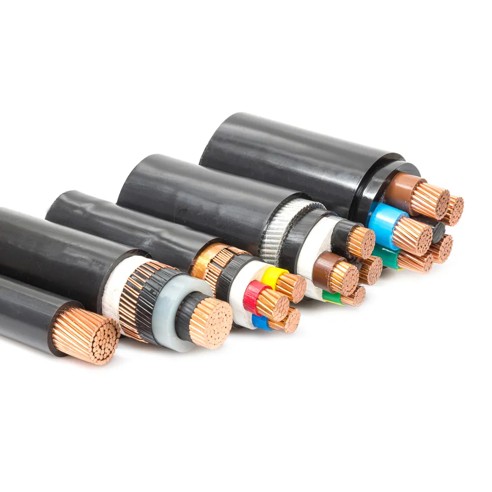 Venta al por mayor 16mm 3 Core 4Core cable blindado precio Medio Voltaje Conductor de cobre PVC/XLPE aislado 400mm cable blindado