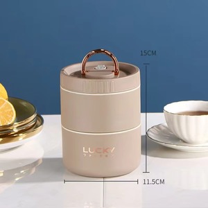 1800ml xách tay văn phòng trường học thép không gỉ Hộp Ăn Trưa 3 lớp Stackable nhiệt cách điện <span class=keywords><strong>container</strong></span> BPA free - Product Image 2