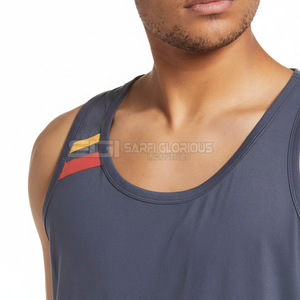 Débardeur de sport en coton pour homme, sans manches, pour l'entraînement, le fitness, vente en gros, débardeur d'entraînement en coton personnalisé pour homme, veste de sport - Product Image 1