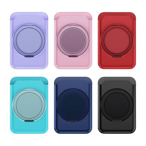6 Colors 360 Rotating Magnetic Anti-Theft PU Card Holder Dual-Slot Card Keeper Wallet <b>Stand</b> <b>for</b> Most Smartphones - Product Image 4