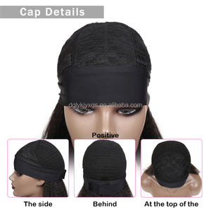 <span class=keywords><strong>Parrucca</strong></span> Sintetica con Fascia, Nera, Liscia e Crespa, per Donne Afroamericane, Capelli Sintetici <span class=keywords><strong>Afro</strong></span> Crespi - Product Image 5