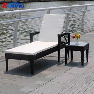 Tumbona de mimbre moderna personalizable, muebles de <span class=keywords><strong>piscina</strong></span> al aire libre, de dos piezas tumbona, sillas, mesa de centro, Patio, <span class=keywords><strong>piscina</strong></span> - Product Image 2
