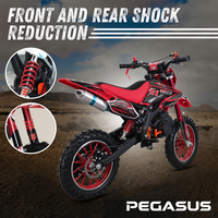 Moto à 2 temps populaire rouge Yaztor 49cc, mini moto à essence au design élégant, livraison rapide depuis l'entrepôt américain, moto tout-terrain pour enfants