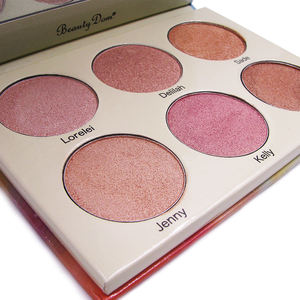 Haute qualité 6 couleurs higlighter Palette Multi couleur cosmétique fard à paupières poudre paillettes fard à paupières - Product Image 2