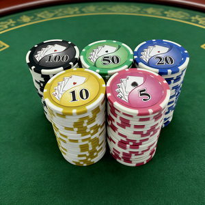 Jetons de poker en <span class=keywords><strong>composite</strong></span> d'argile de qualité supérieure, jetons de casino élégants pour les soirées et événements de casino - Product Image 1