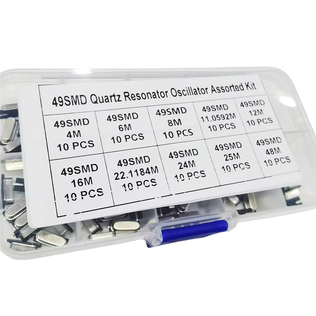 BSSY)100pcs 10Values HC-49S Quartz Resonator SMD Crystal Oscillator Kit 4MHz 6 8 12 16 24 25 48 2Pin
