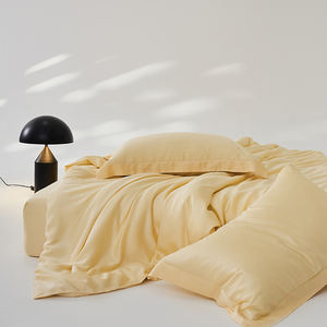 King Queen housse de couette simple drap de lit taies d'oreiller doux et soyeux pour la peau dormir nu Lyocell refroidissement été ensemble de literie - Product Image 5