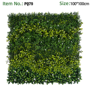 Panneau de haie verticale en buis artificiel 1m x 1m, vente en gros d'usine, pour décoration extérieure et intérieure, hôtels, centres commerciaux, bureaux - Product Image 4
